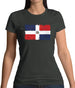 Dominican Republic Grunge Style Flag Womens T-Shirt