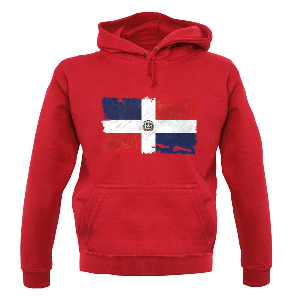 Dominican Republic Grunge Style Flag unisex hoodie