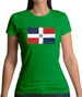 Dominican Republic Grunge Style Flag Womens T-Shirt