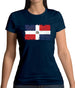 Dominican Republic Grunge Style Flag Womens T-Shirt