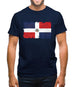 Dominican Republic Grunge Style Flag Mens T-Shirt