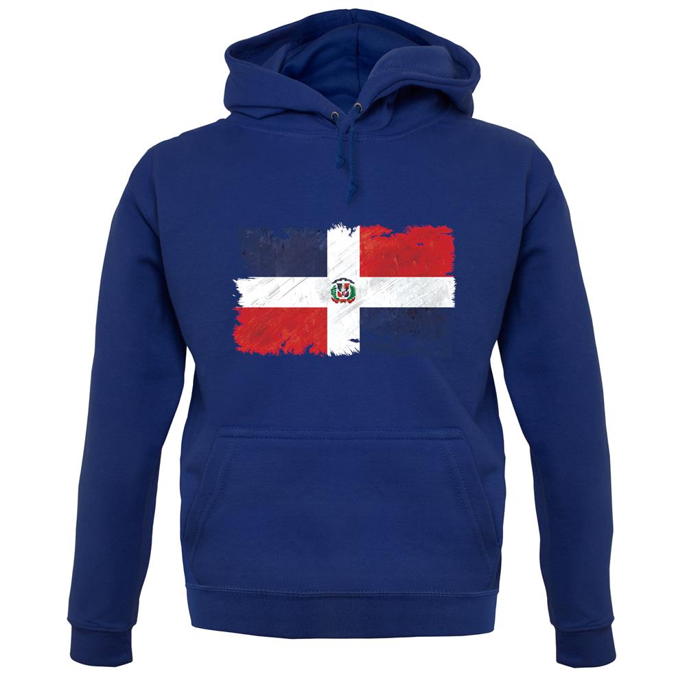 Dominican Republic Grunge Style Flag unisex hoodie