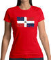 Dominican Republic Grunge Style Flag Womens T-Shirt