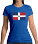 Dominican Republic Grunge Style Flag Womens T-Shirt