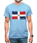 Dominican Republic Grunge Style Flag Mens T-Shirt