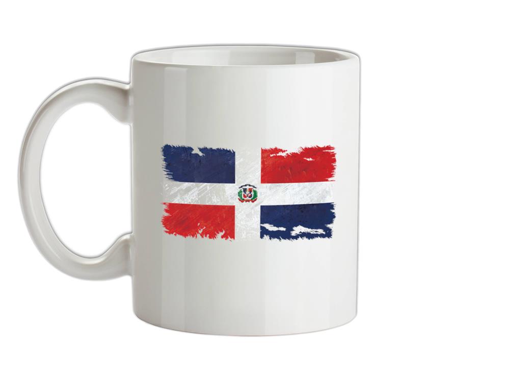 Dominican Republic Grunge Style Flag Ceramic Mug