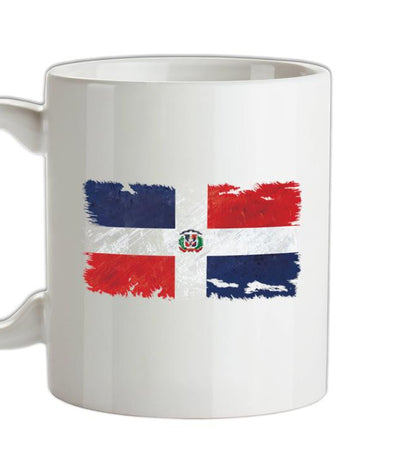 Dominican Republic Grunge Style Flag Ceramic Mug