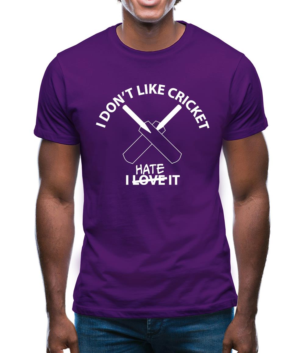 Don't Like Cricket Hate It Mens T-Shirt
