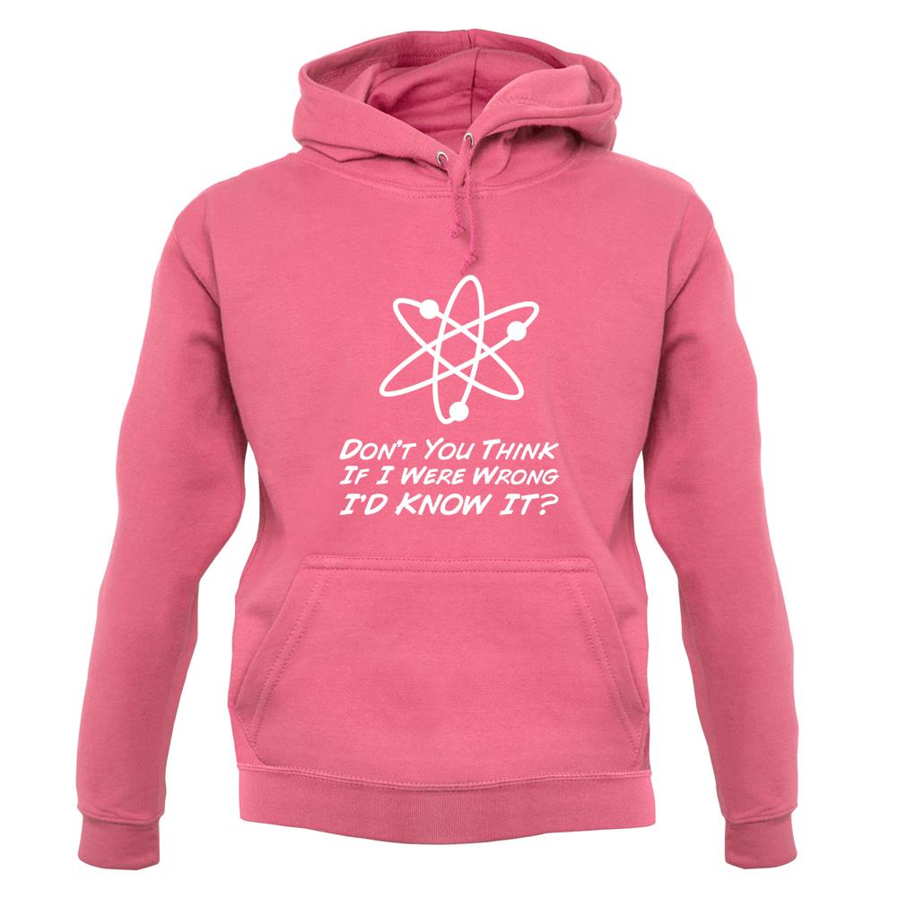 Don't You Think If I Were Wrong I'd Know It unisex hoodie