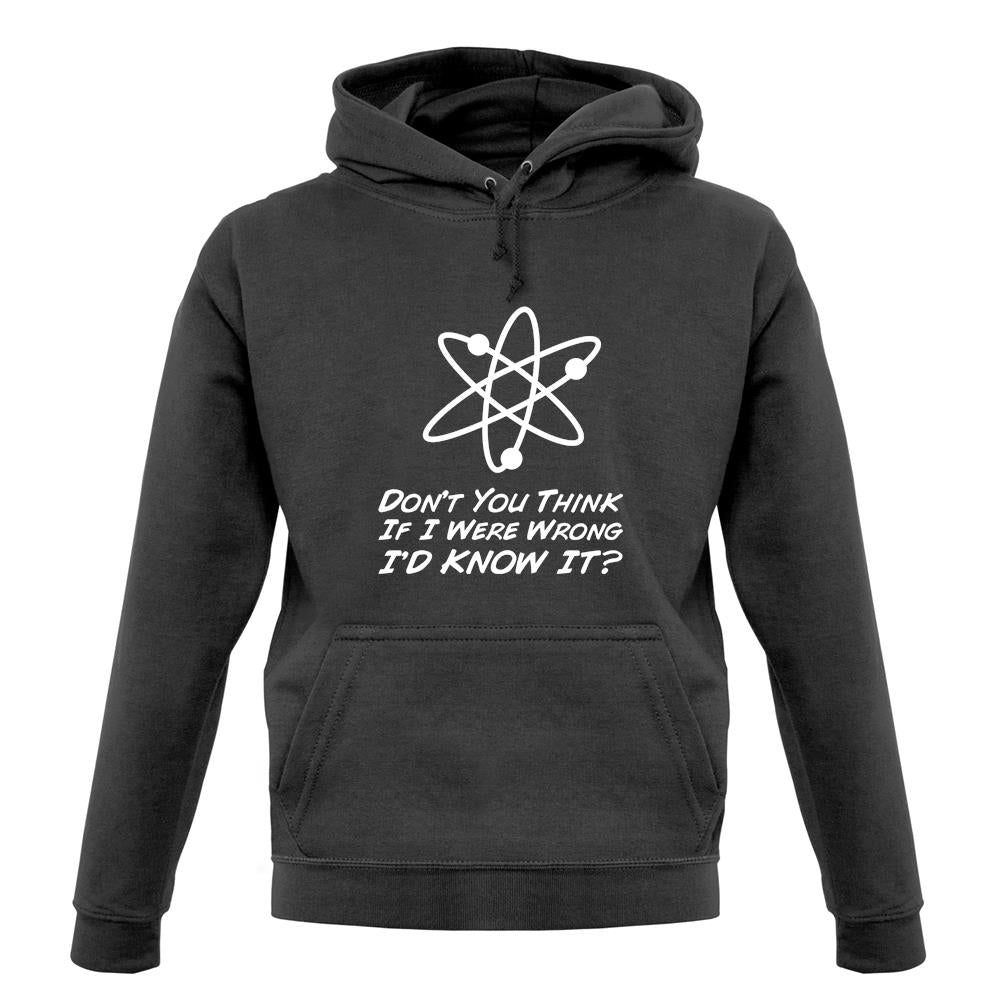 Don't You Think If I Were Wrong I'd Know It unisex hoodie