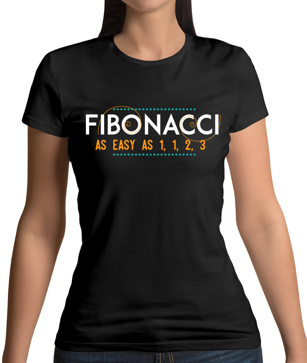 Fibonacci - As Easy As 1, 1, 2, 3 Womens T-Shirt
