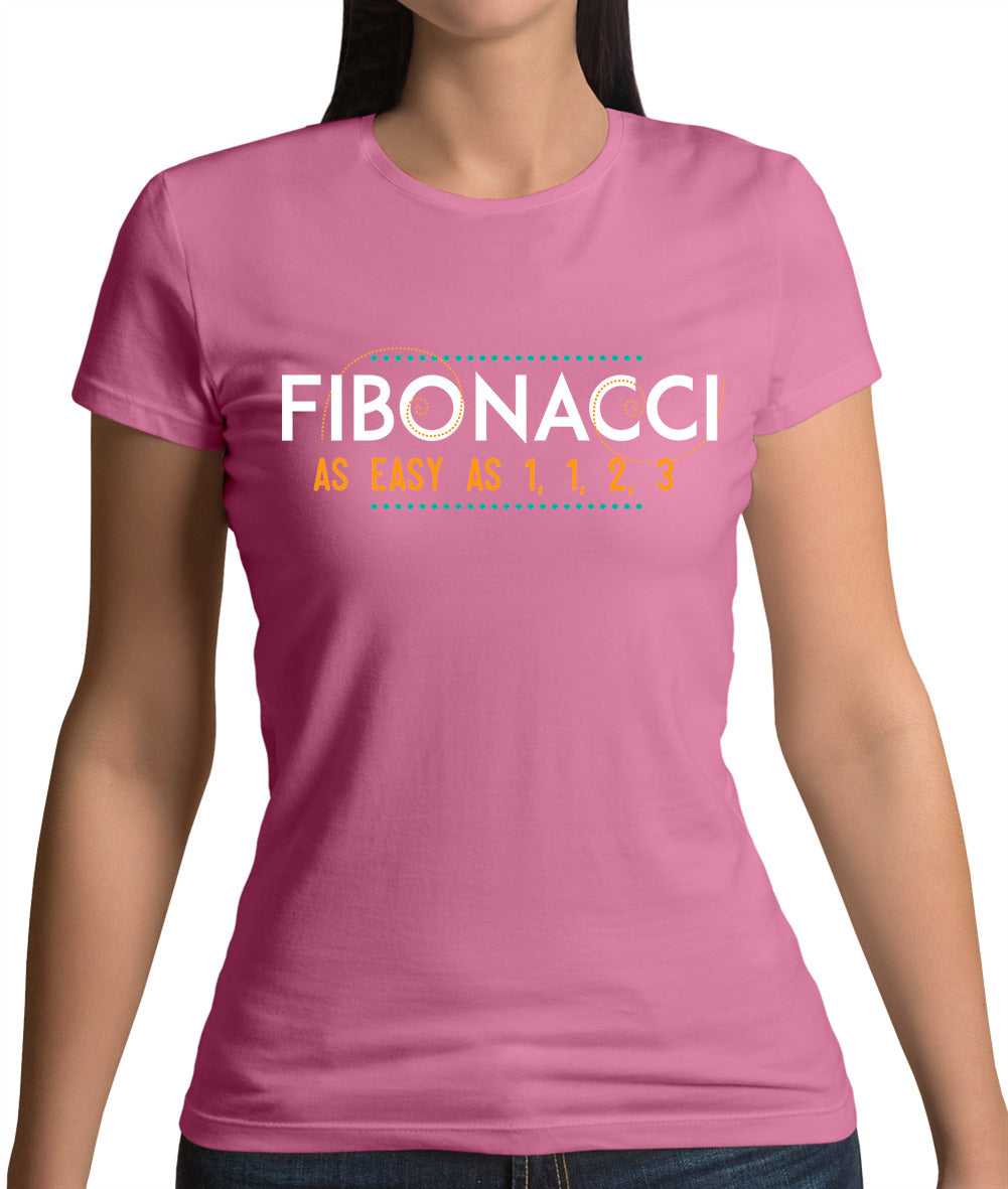 Fibonacci - As Easy As 1, 1, 2, 3 Womens T-Shirt