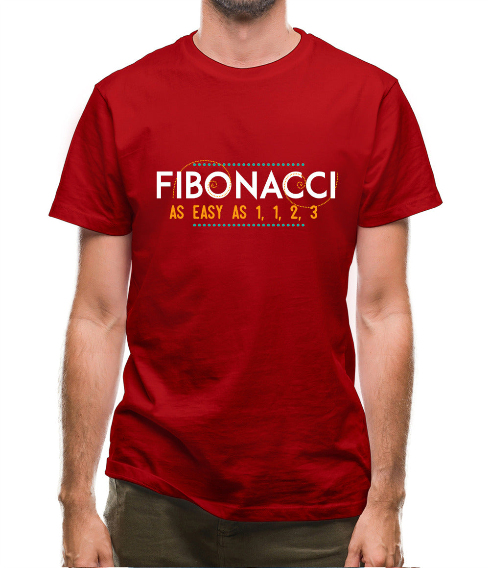 Fibonacci - As Easy As 1, 1, 2, 3 Mens T-Shirt