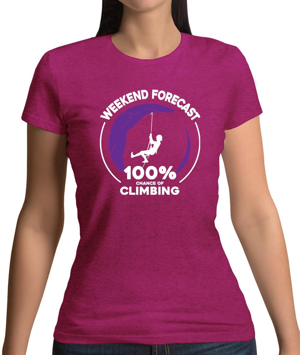 Weekend Forecast Climbing Womens T-Shirt