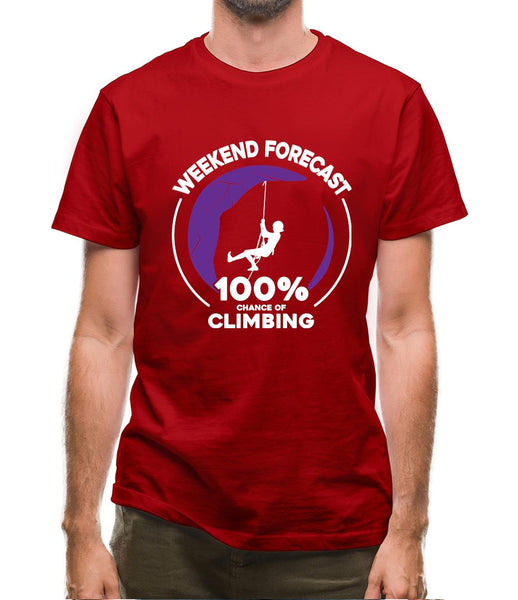 Weekend Forecast Climbing Mens T-Shirt