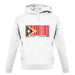 East Timor  Barcode Style Flag unisex hoodie