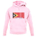 East Timor  Barcode Style Flag unisex hoodie