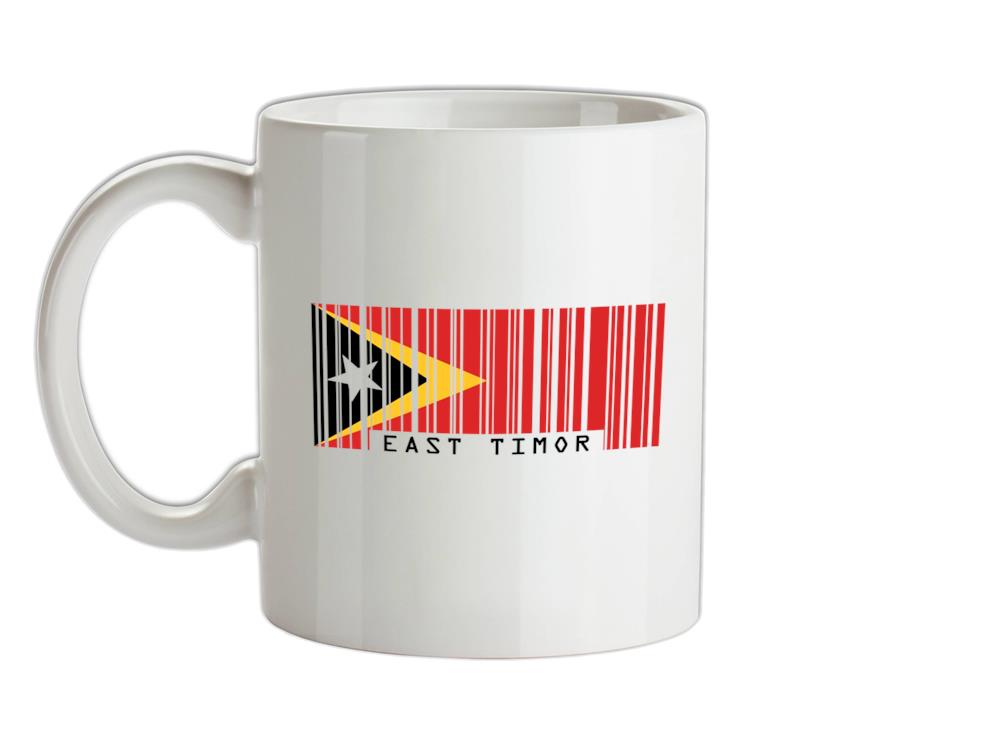 East Timor Barcode Style Flag Ceramic Mug