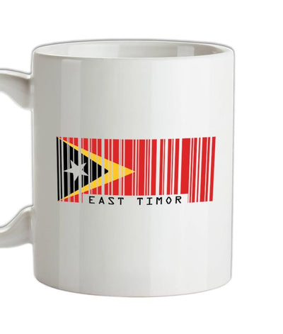 East Timor Barcode Style Flag Ceramic Mug
