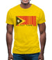 East Timor  Barcode Style Flag Mens T-Shirt