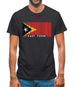 East Timor  Barcode Style Flag Mens T-Shirt