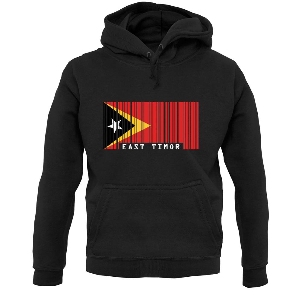 East Timor  Barcode Style Flag Unisex Hoodie