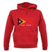 East Timor  Barcode Style Flag unisex hoodie