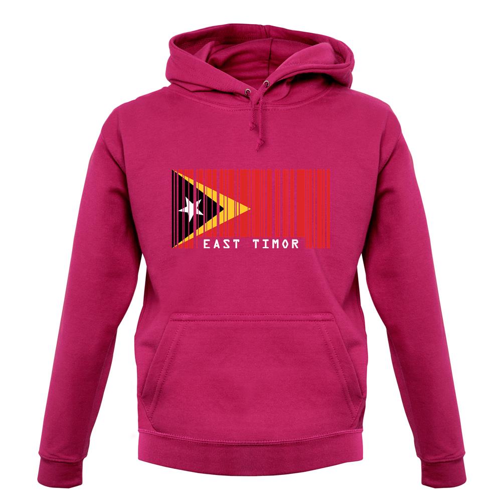East Timor  Barcode Style Flag unisex hoodie