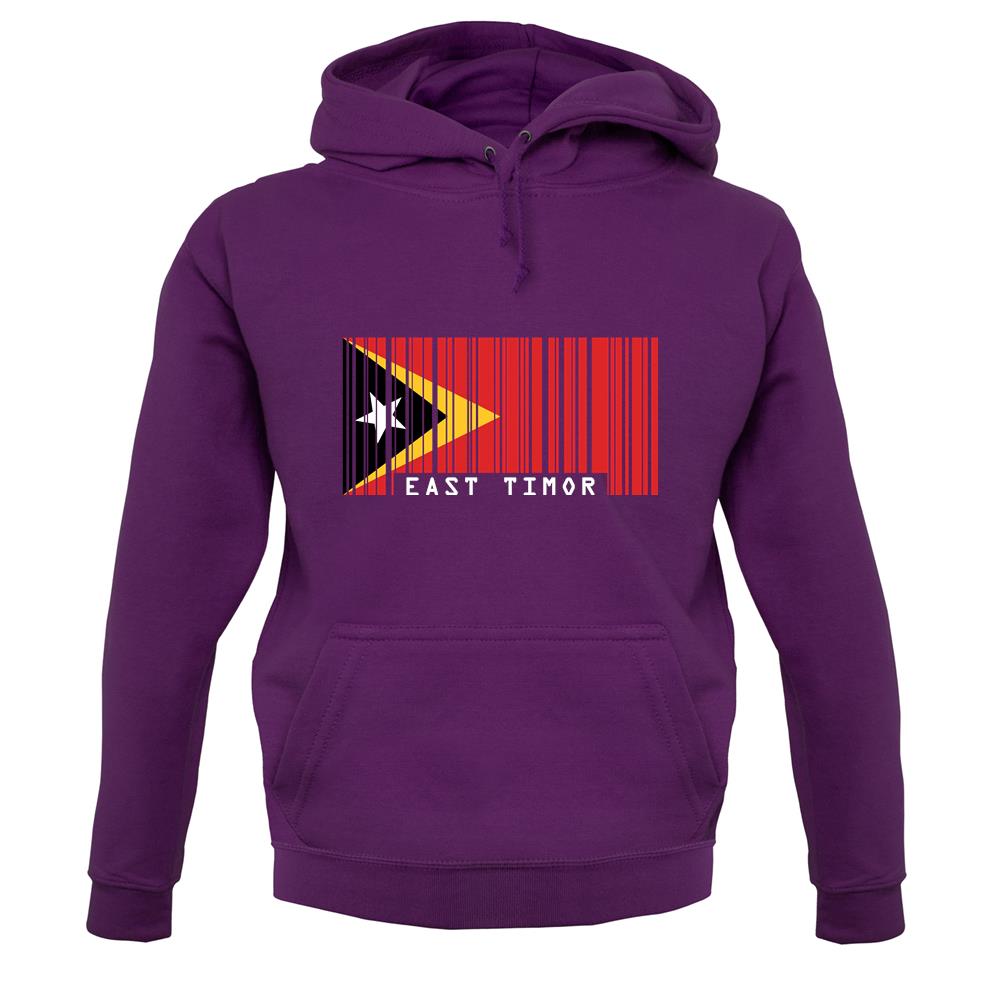 East Timor  Barcode Style Flag unisex hoodie