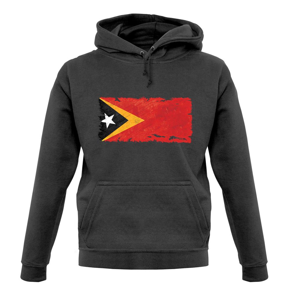 East Timor Grunge Style Flag unisex hoodie