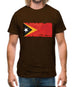 East Timor Grunge Style Flag Mens T-Shirt