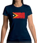 East Timor Grunge Style Flag Womens T-Shirt