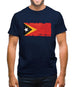 East Timor Grunge Style Flag Mens T-Shirt