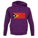 East Timor Grunge Style Flag unisex hoodie