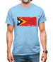 East Timor Grunge Style Flag Mens T-Shirt