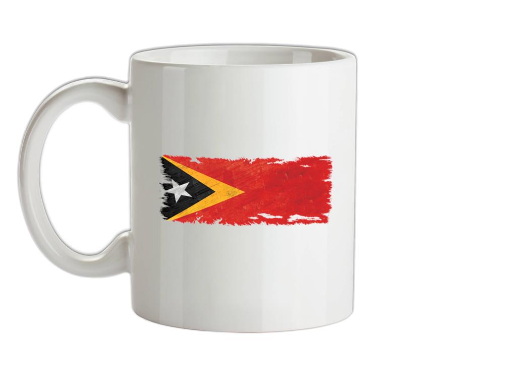 East Timor Grunge Style Flag Ceramic Mug