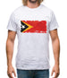 East Timor Grunge Style Flag Mens T-Shirt