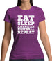 Eat Sleep American Football Repeat Womens T-Shirt