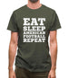 Eat Sleep American Football Repeat Mens T-Shirt