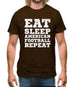 Eat Sleep American Football Repeat Mens T-Shirt