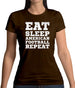 Eat Sleep American Football Repeat Womens T-Shirt