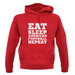 Eat Sleep American Football Repeat unisex hoodie