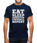 Eat Sleep American Football Repeat Mens T-Shirt