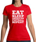 Eat Sleep American Football Repeat Womens T-Shirt