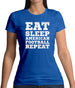 Eat Sleep American Football Repeat Womens T-Shirt