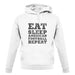 Eat Sleep American Football Repeat unisex hoodie