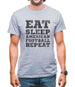 Eat Sleep American Football Repeat Mens T-Shirt