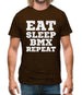 Eat Sleep Bmx Repeat Mens T-Shirt