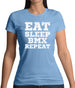 Eat Sleep Bmx Repeat Womens T-Shirt