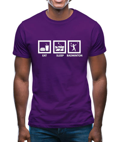 Eat Sleep Badminton Mens T-Shirt